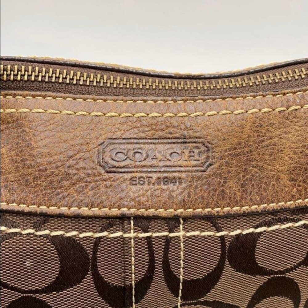 COACH Vintage Monogram Crossbody Bag Hobo Bag - Picture 4 of 5